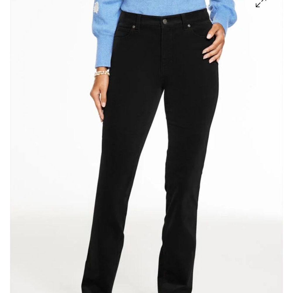 Talbots Women's Black Corduroy Straight‎ Leg Pants Size 16
